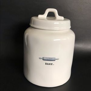 NWT Rae Dunn Typewriter Bake Rolling Pin Canister